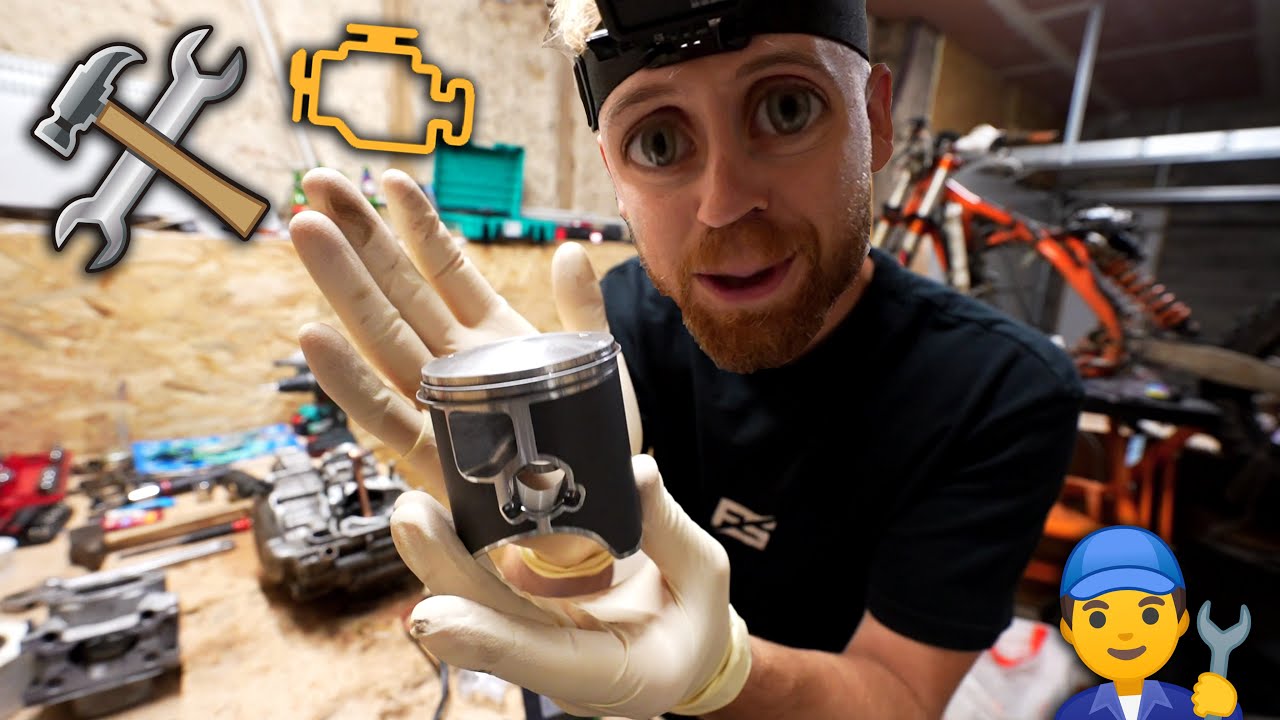 JE REMONTE LE MOTEUR DE L'ENDURO AU MARTEAU ! 🥲 REBUILD KTM 250 EXC 🔧