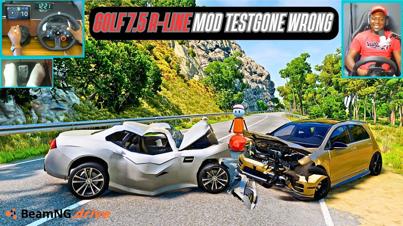Тестирование модифицированного Volkswagen Golf 7.5 R-Line в BeamNG.drive | Реалистичный геймплей ...