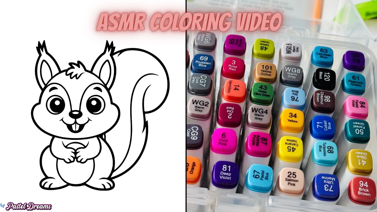 Relaxing and satisfying coloring video | ASMR Coloring my own coloring Video