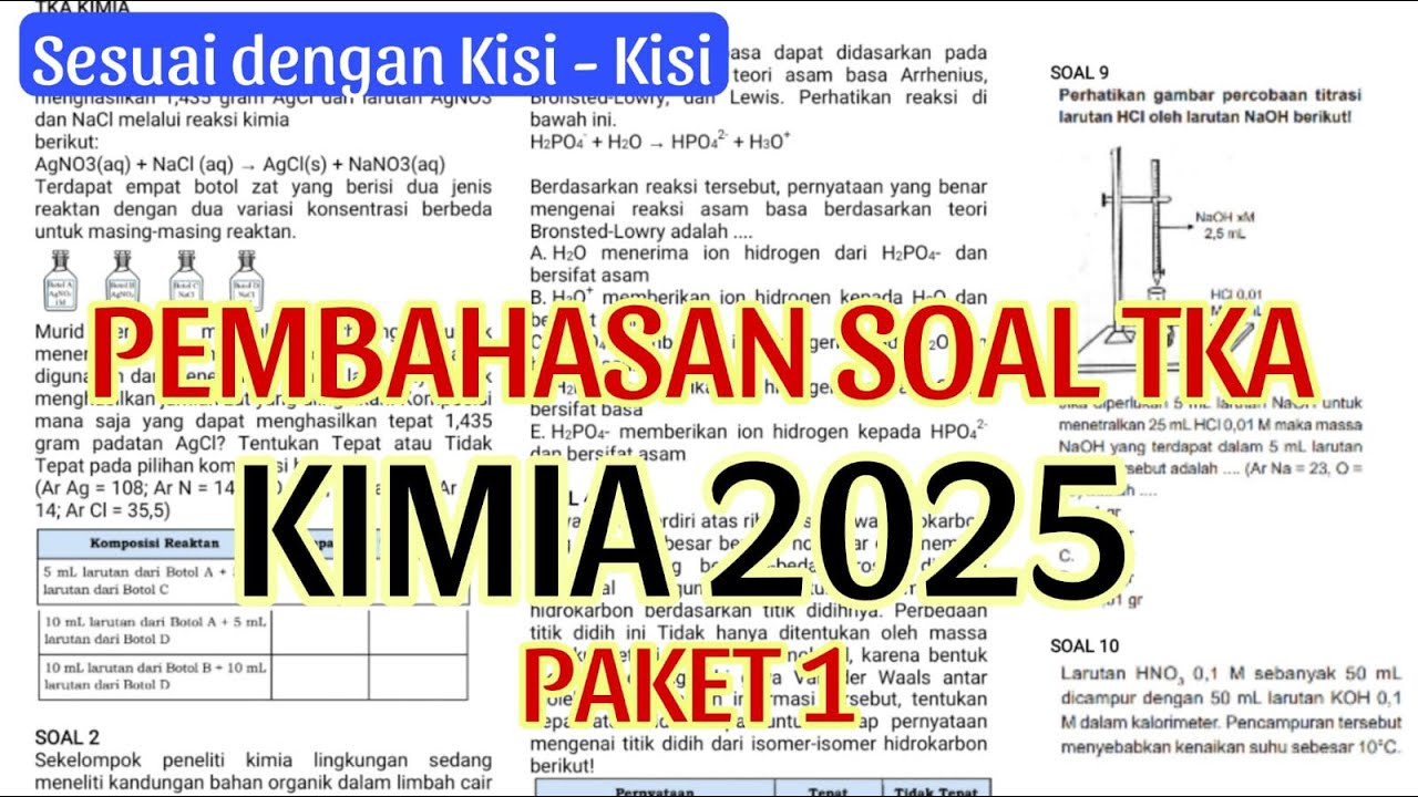 (1-5) SOAL TKA KIMIA SMA 2025 SESUAI KISI - KISI