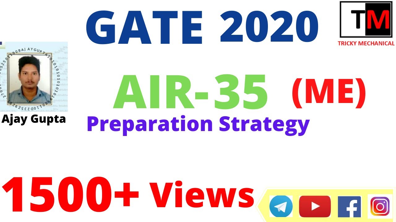 GATE 2020 AIR-35 strategy|GATE 2020 Topper|how to attempt paper|Last one month strategy for GATE