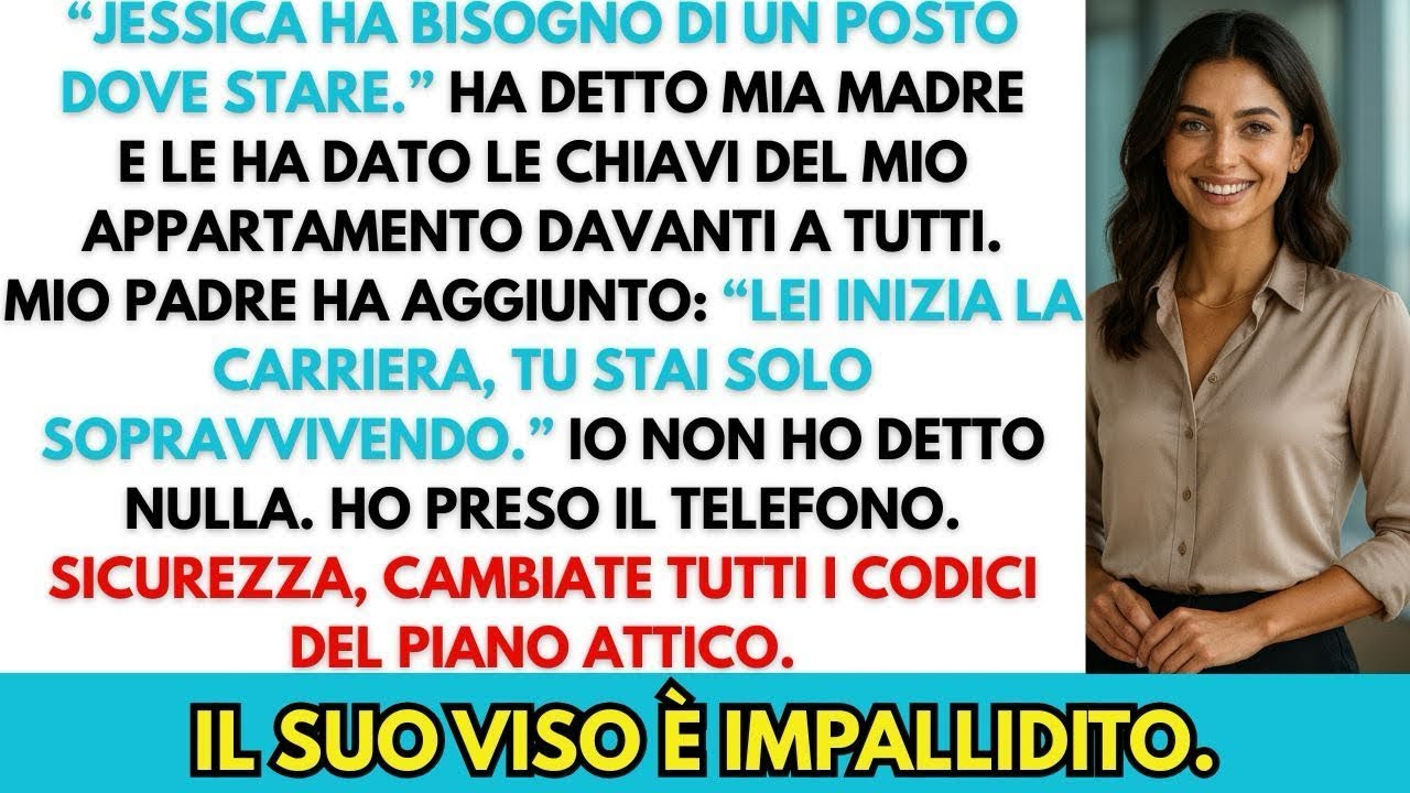 All’anniversario dei miei, hanno dato le chiavi del mio appartamento a mia cugina… ho chiamato la
