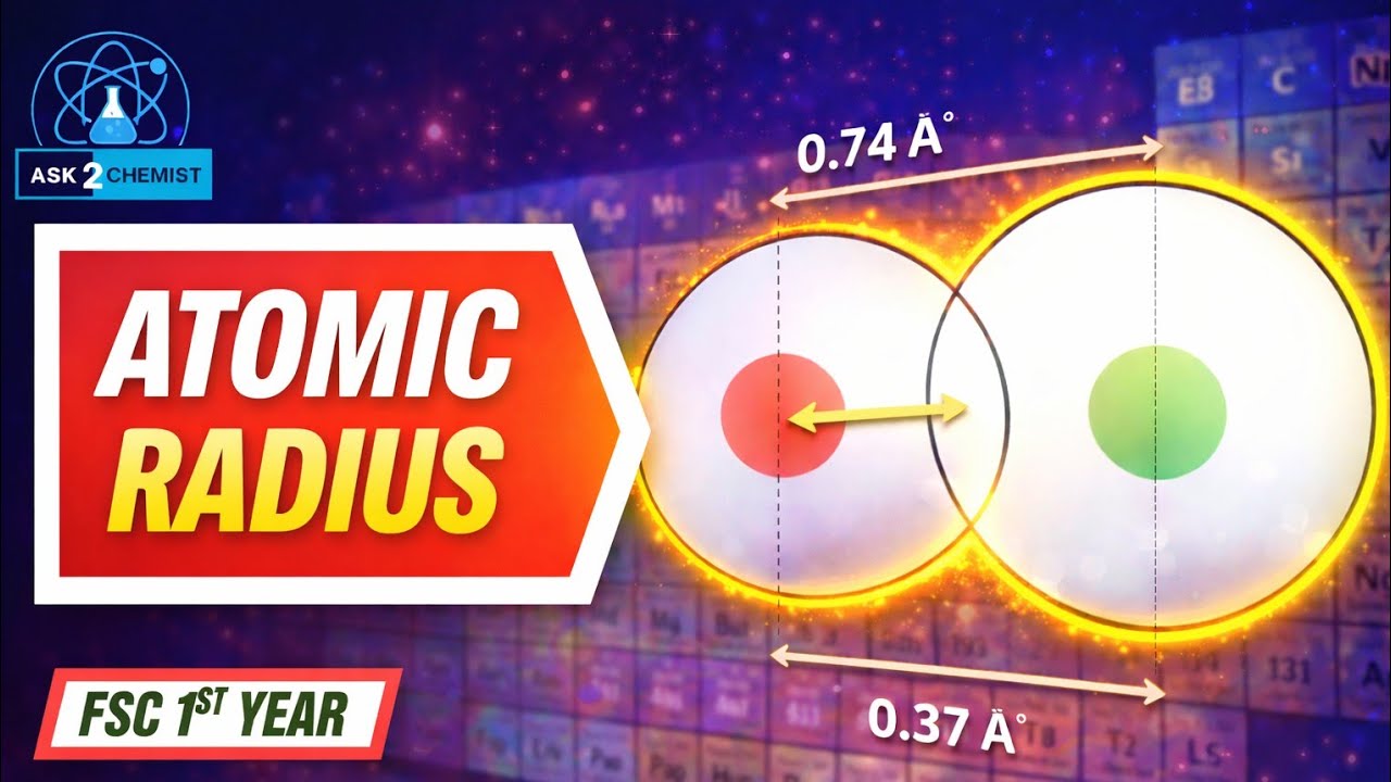 Atomic Radius, 11th Class Chemistry, Ch.1  Lec. 4 #Ask2ChemistLec4