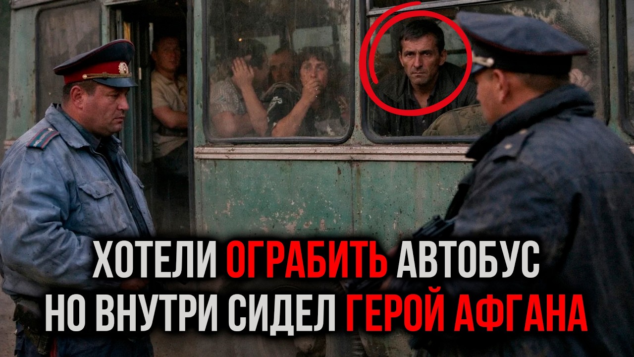 Бандиты хотели ОГРАБИТЬ автобус на трассе, но не знали, что в нём сидит ГЕРОЙ АФГАНА...