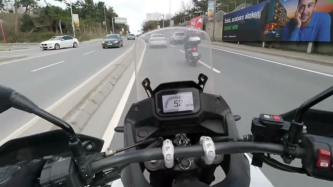 4.Levent-İstinye motosiklet ile #trafik #transalp750 