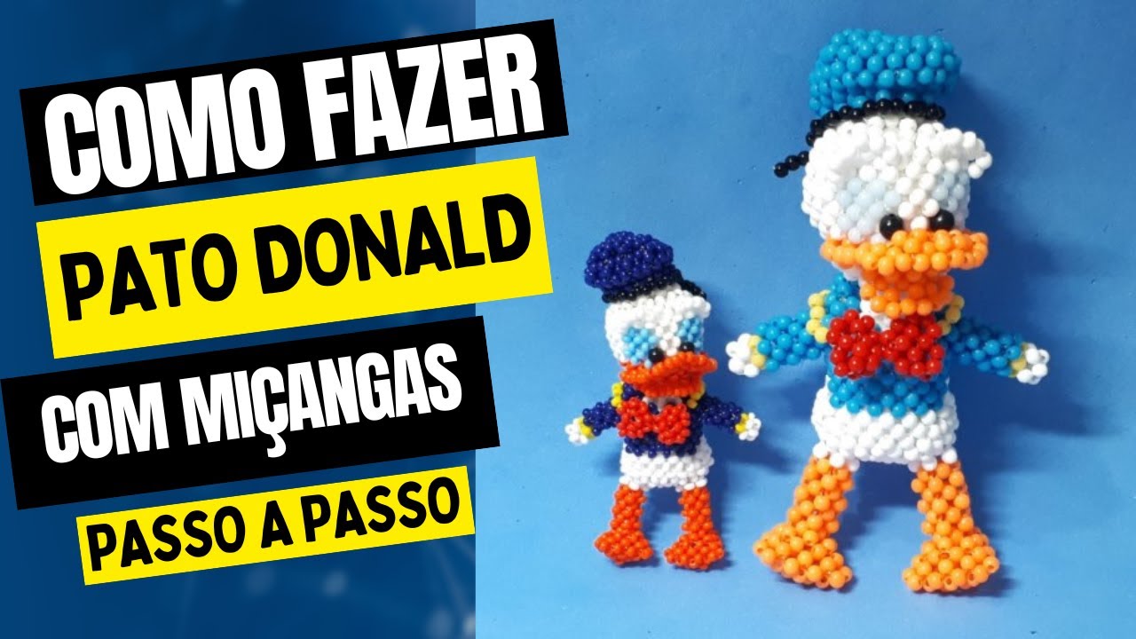 DIY - Pato Donald de miçangas passo a passo