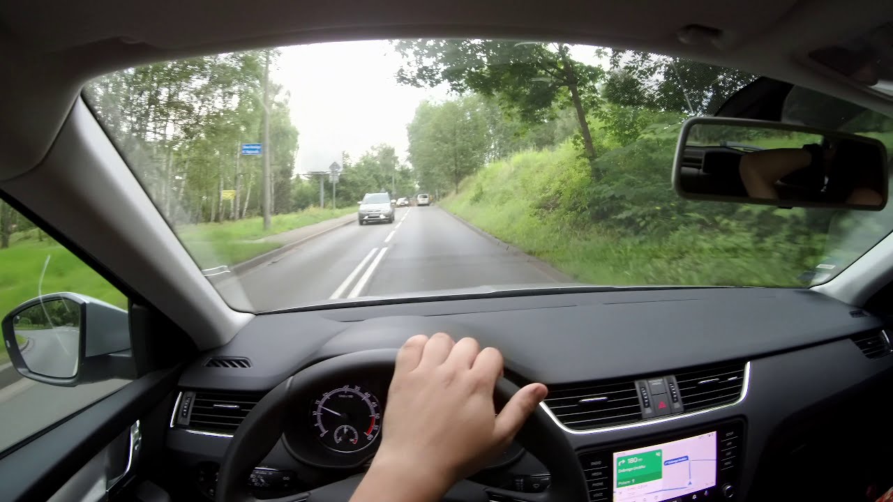 4K driving in Katowice/  view from the cabin PL jazda samochodem po Katowicach