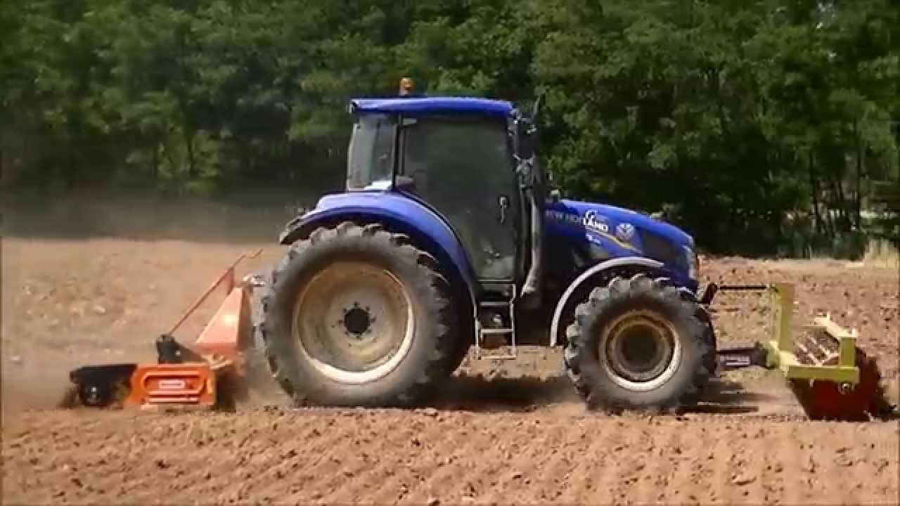 New holland t5.105 + erpice maschio delfino