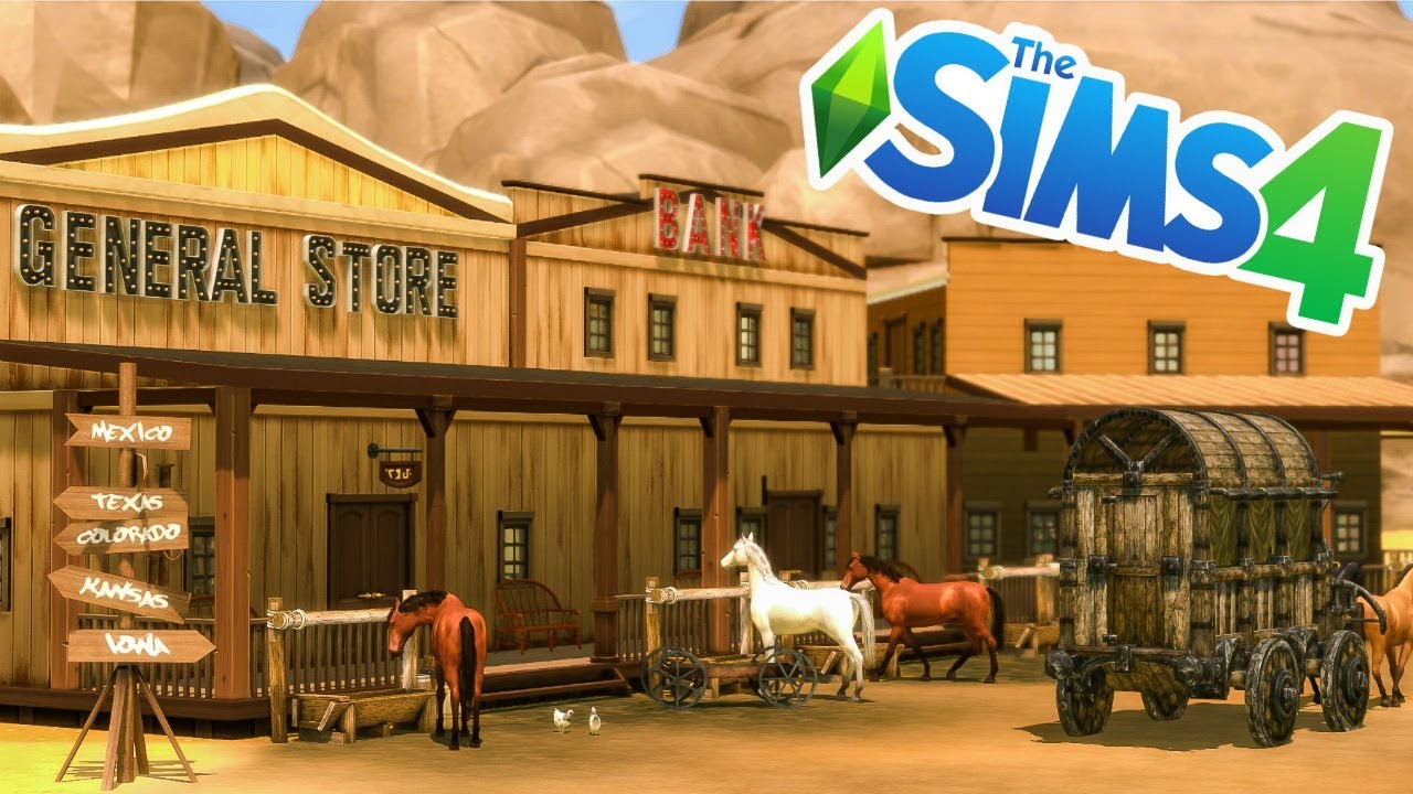 WILD WEST TOWN // SIMS 4 SPEED BUILD PT. 1