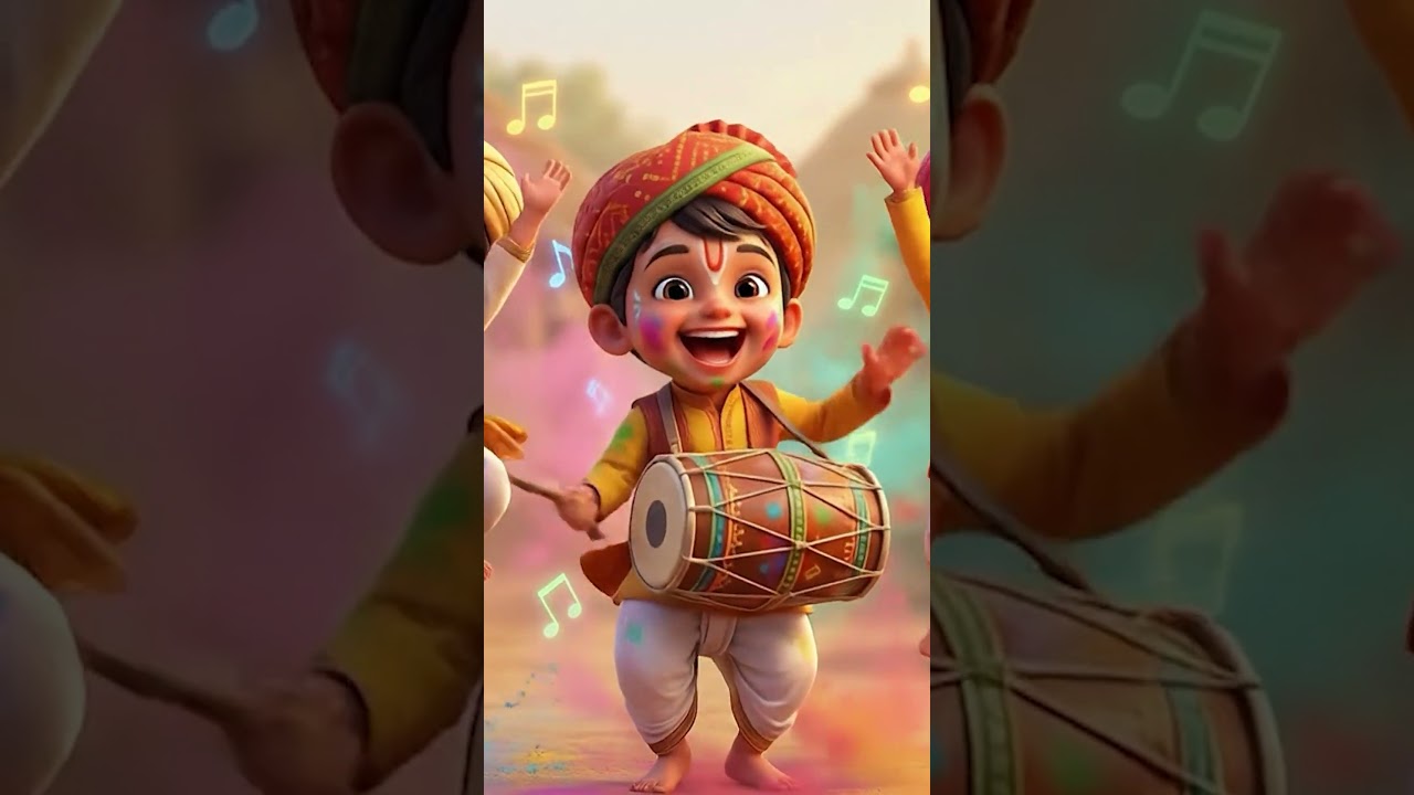 Holi of my Kanha ❤️🎨 Radha Krishna Status #holi #radhkrishana #3danimation