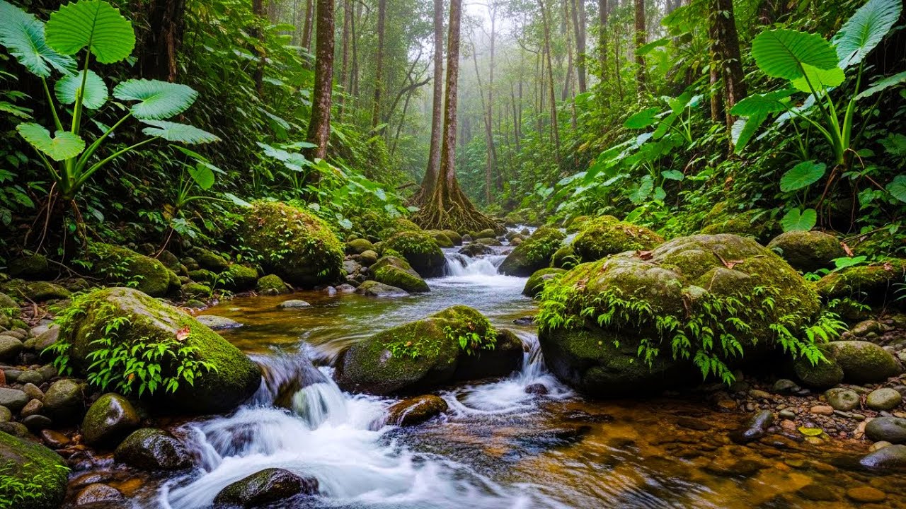 River Flowing Birds Chirping – Gentle Forest Stream Surrounded by Soothing Birdsong for sleep #2