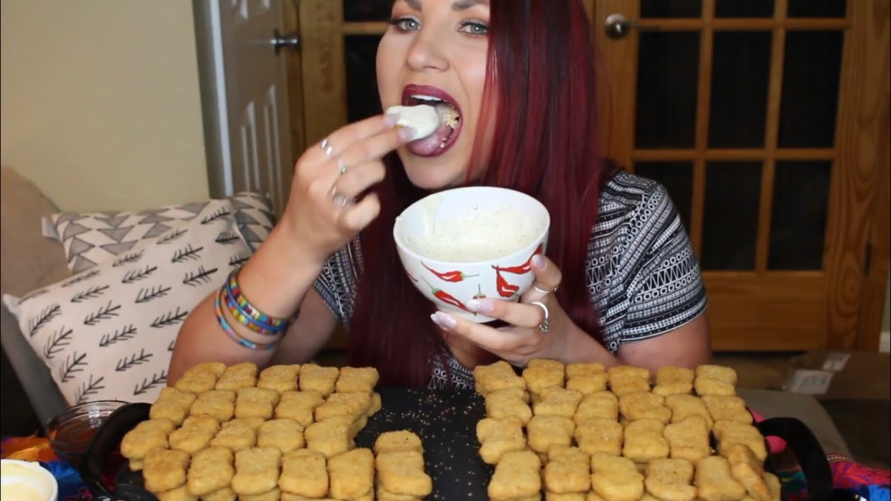 100 NOT MCDONALD'S CHICKEN NUGGET CHALLENGE *BURPING* WARNING