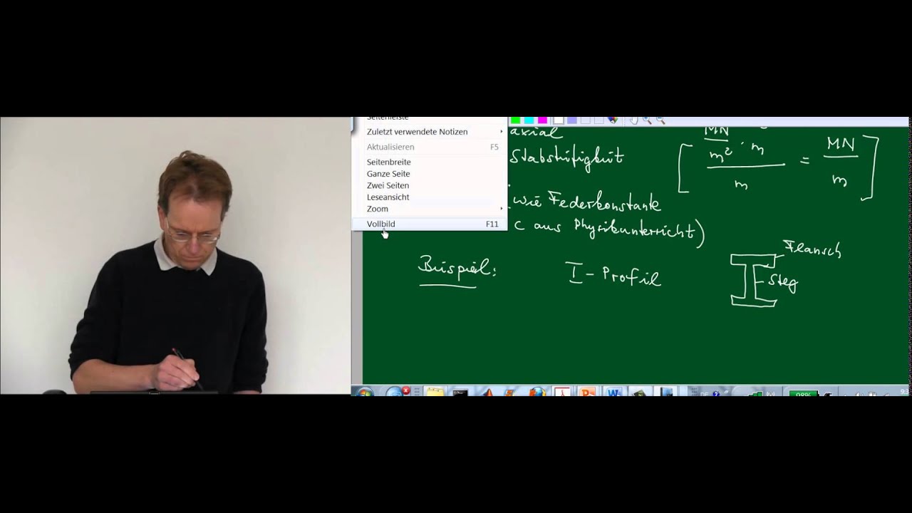 BM II Video 4: Kraft-Verschiebungs-Beziehung axialer Stab