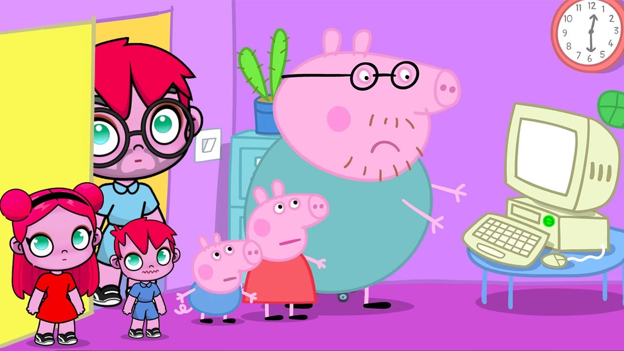 Mummy Pig at Work 🖥️Peppa Pig in Avatar World (S1E7)