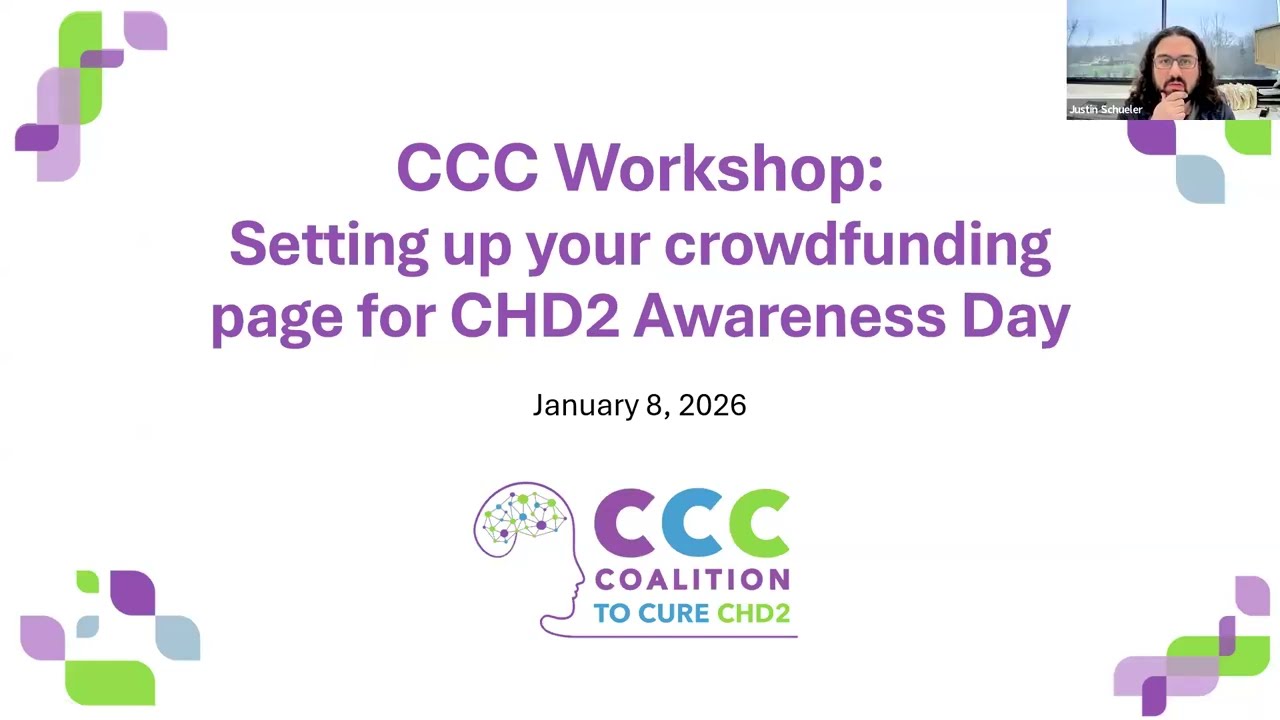 How to set up CHD2 Awareness Day crowdfunding page