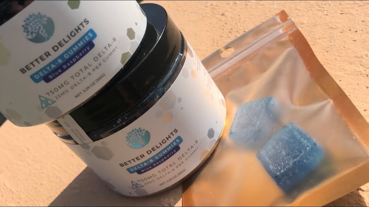Delta 8 Blue Raspberry Gummy #TriHealthy #CBD