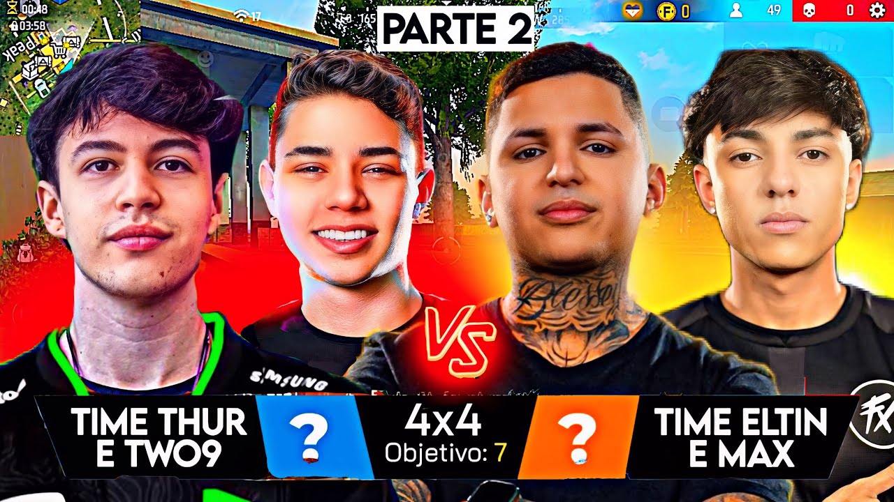 4X4 APOSTADO RAIZ - PARTE 2 - TIME TWO9 e THURZIN vs TIME ELTIN e MANOMAX! QUEBROU A REGRA?