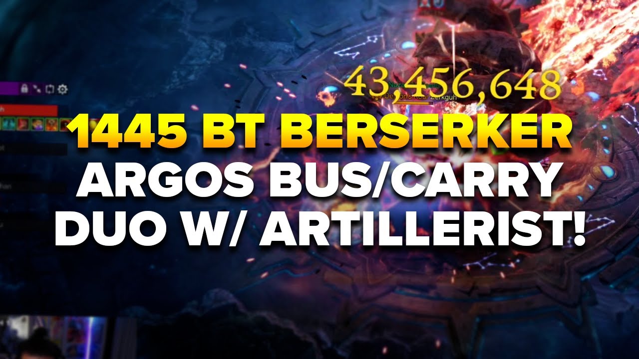 Lost Ark: 1445 Berserker&rsquo;s Technique Argos Bus/Carry!