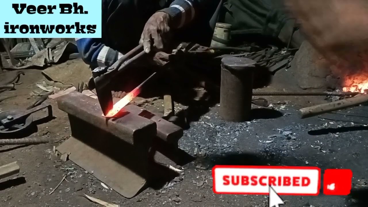 Making Crowbar tool from a 20mm rod//Blacksmithing Assam//
