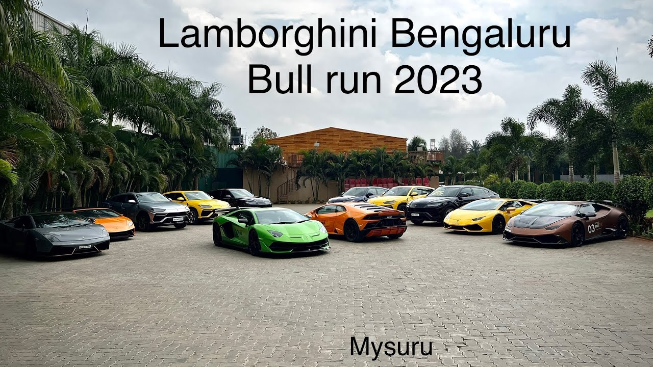 Lamborghini Bull run 2023 Bengaluru - Mysuru