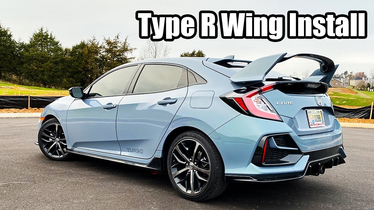 I Installed a Type R Wing On My Wife's 2020 Honda Civic!