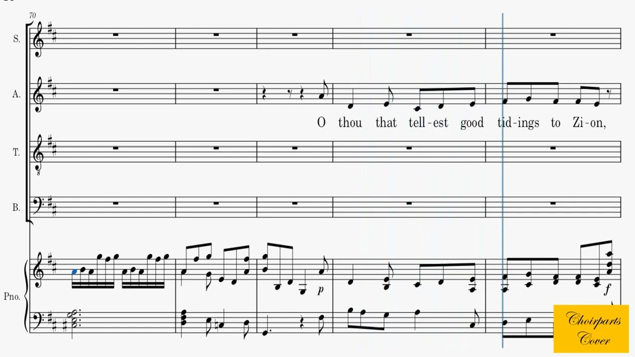 O Thou That Tellest Good Tidings To Zion  |  Accompaniment  | by George Frideric Handel