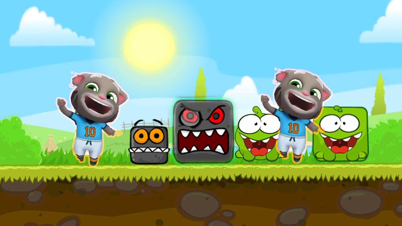 Red Ball 4 Om Nom & Talking Tom Ball Fight The Green Hills Volume 1 Boss Level 1 - 15