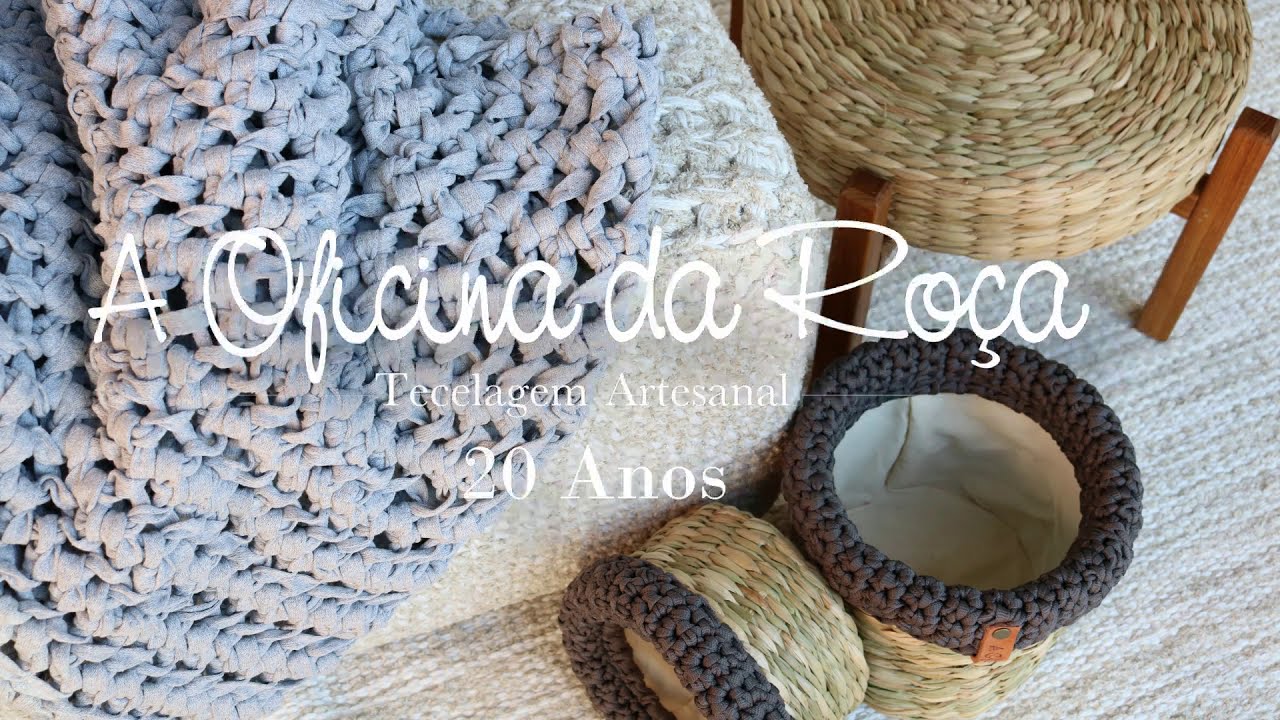 Almofadas e Mantas Maxi Croch&ecirc; e Maxi Tric&ocirc;, Cestos de Palha e Puffs de Sala
