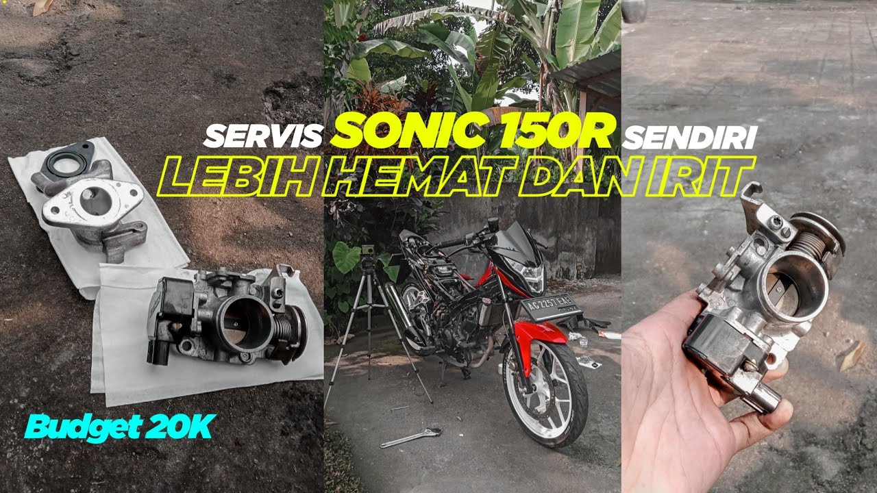 Servis Sonic 150R dirumah aja Budget Murmerr!! Cleaning TB ✨