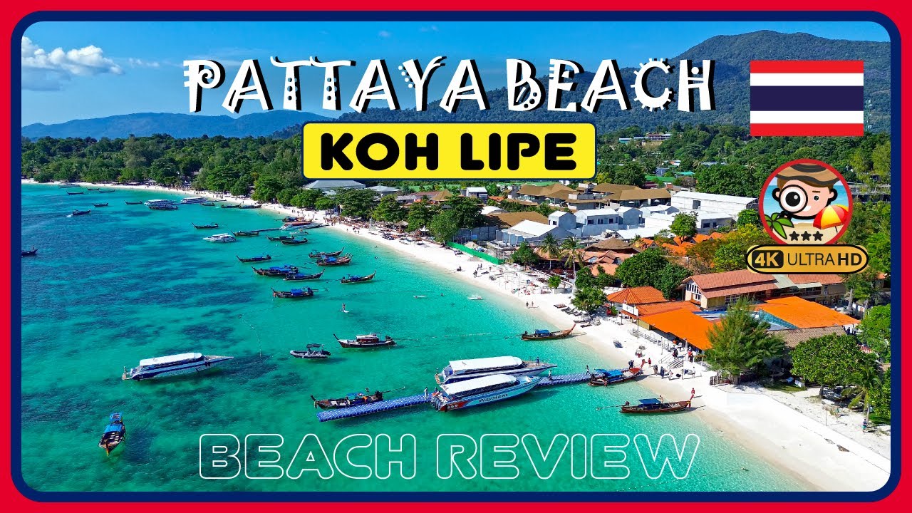 🇹🇭 PATTAYA BEACH Koh Lipe - THAILAND (Turquiose paradise in Andaman Sea) 4K Beach Review/ Beach Walk