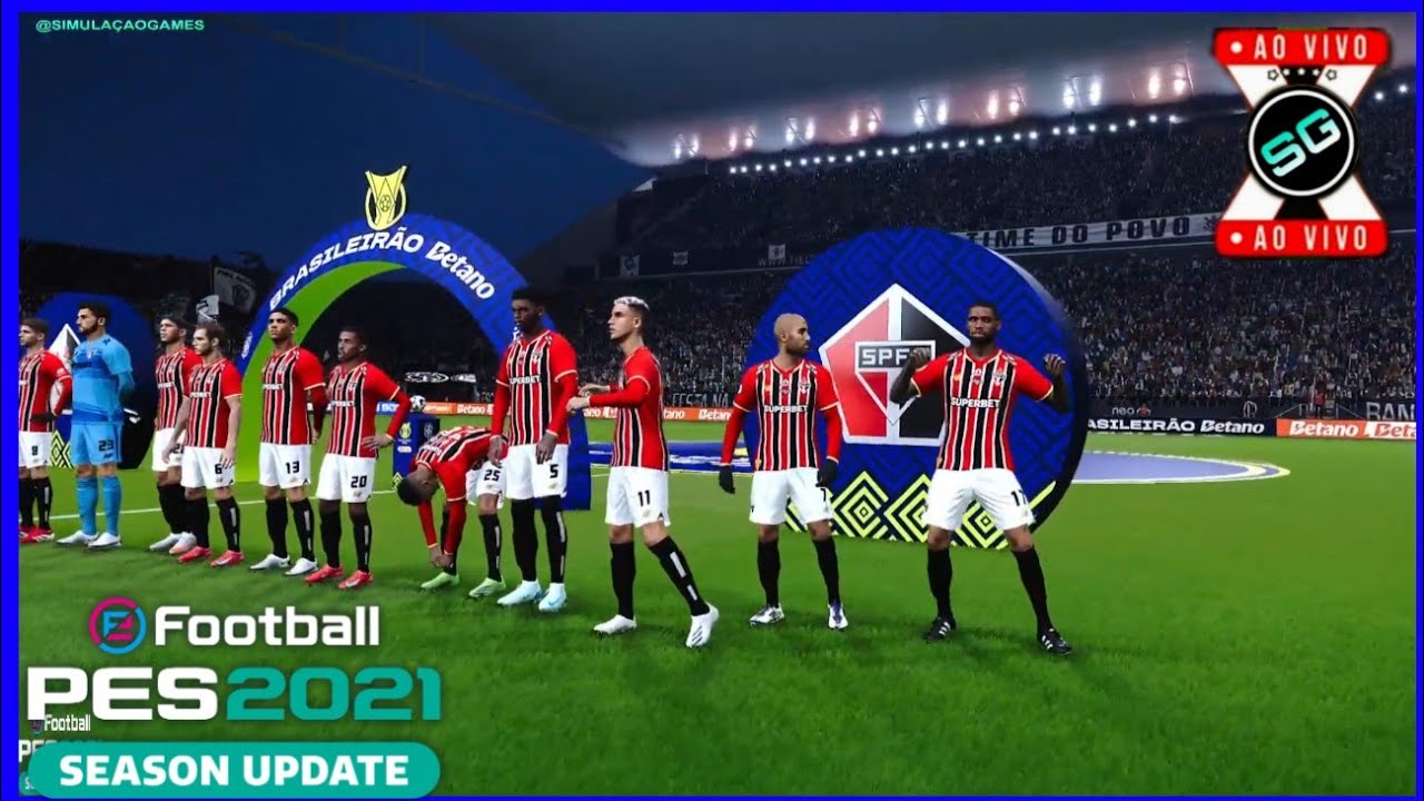 🔵CORINTHIANS X SAO PAULO   AO VIVO / PES 2021 GAMEPLAY 