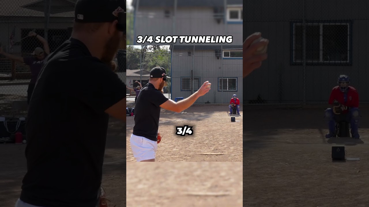 3/4 Arm Slot 2-Pitch Tunneling | #shorts