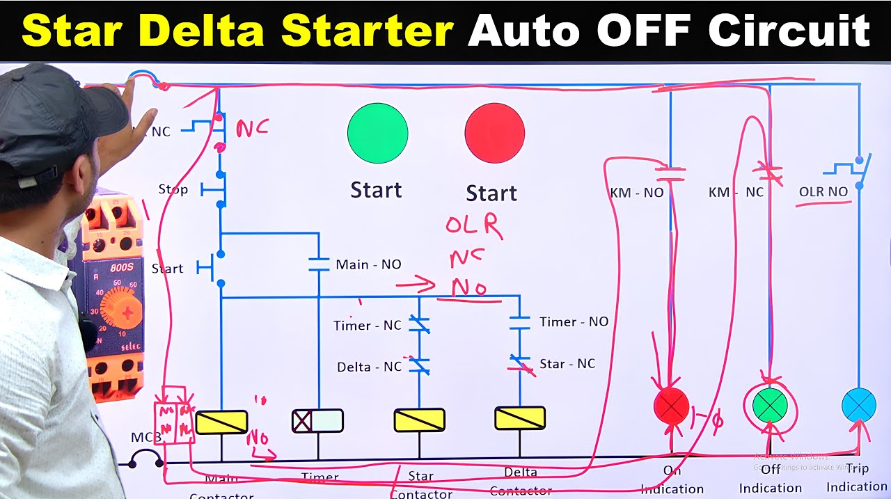 Star Delta Starter Wiring Diagram | Star Delta Starter | star delta control diagram | star delta |