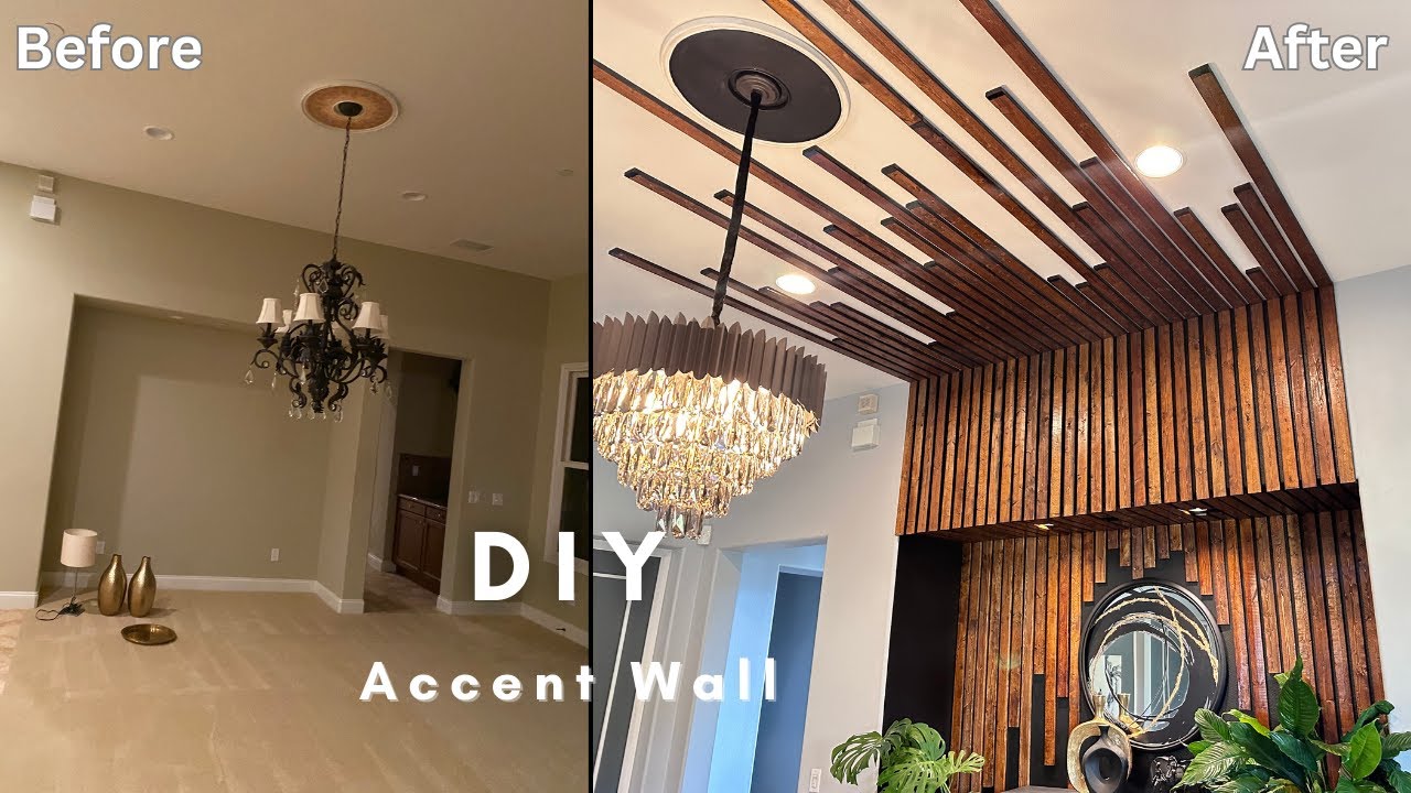 🛠️DIY Акцентная Стена из Деревянных Реек: Как я Изменила Атмосферу в Своем Доме 💕.