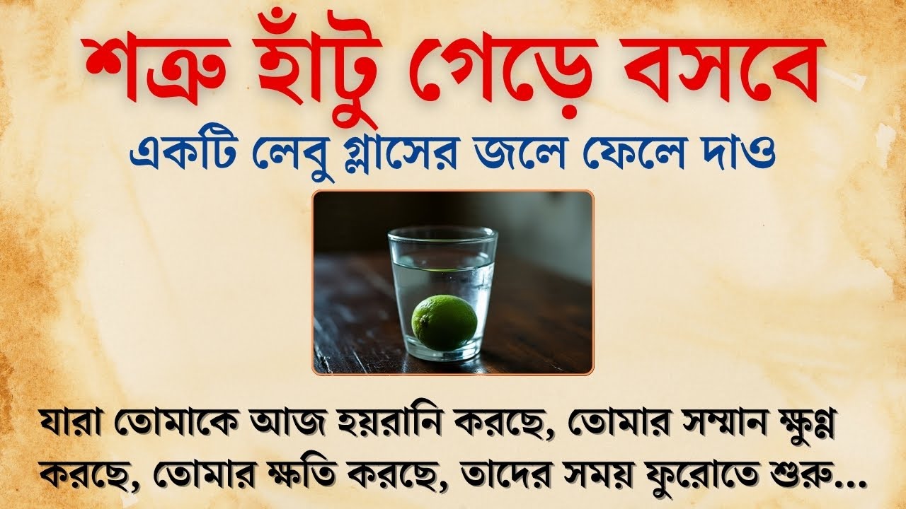 একটি লেবু গ্লাসের জলে ফেলে দাও | সুবিচার | Shatru Mukti | Life Changing Motivation