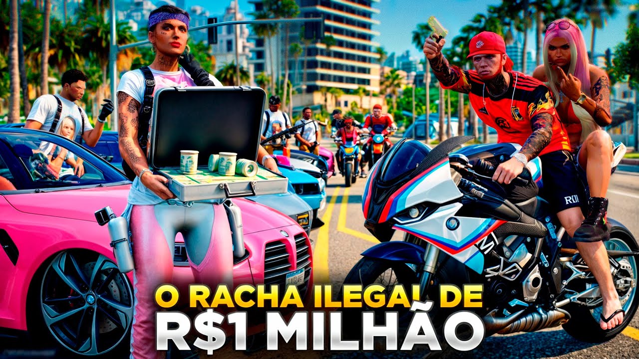 GTA V: VIDA DO CRIME | 1MILHÃO, CORRIDA E BRIGA! DESMANCHE DESAFIOU A TROPA E NÃO ARREGAMOS!🔥|#93