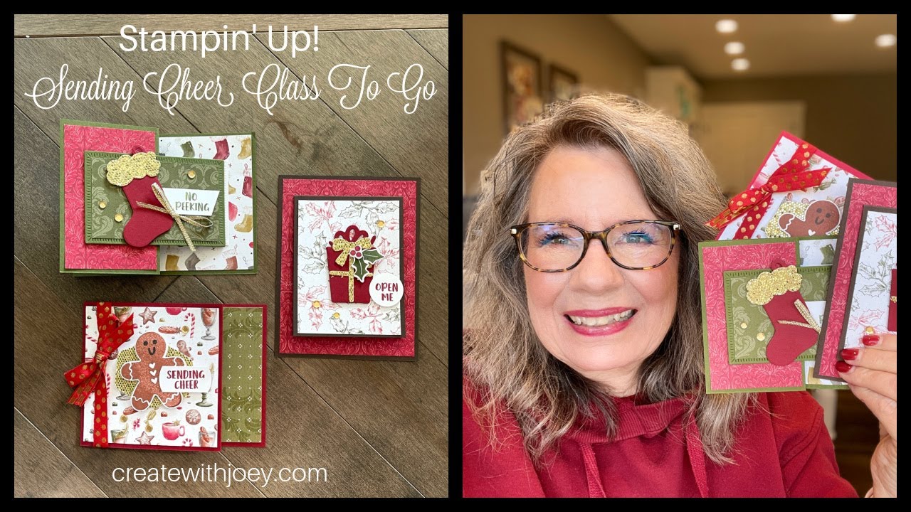 Stampin' Up! Sending Cheer Class To Go! 3 Gift Card Holders!