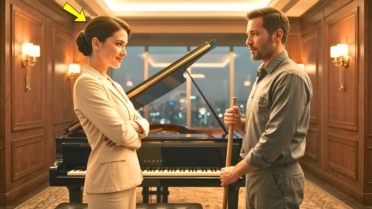 The CEO Challenged the Single Dad Janitor to a Piano Duel — But His Final Note Broke Her in Tears