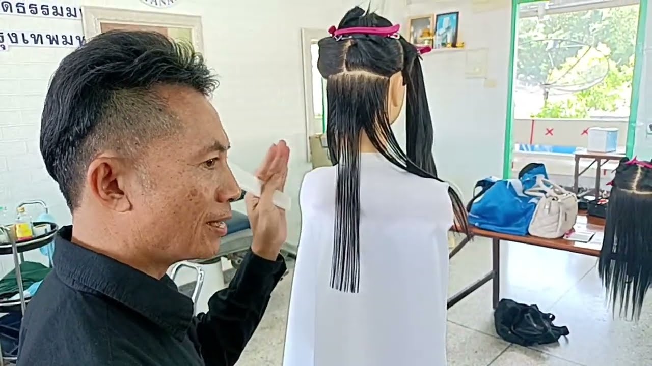 EasyHaircut กำลังถ่ายทอดสด!#เทคนิคการตัดผมตรง