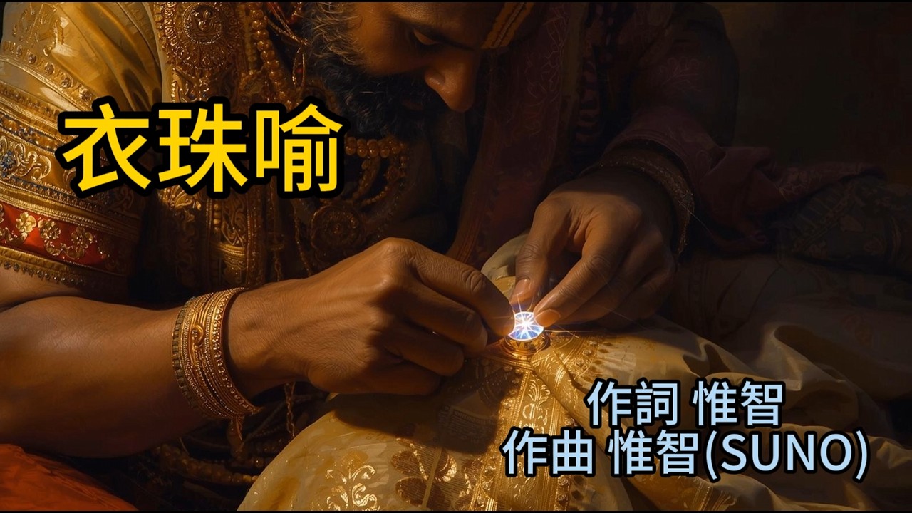 衣珠喻 法華經裡的七個故事之五 我們都像是身懷寶珠而不自知的窮子 唯有自覺 將自性寶珠拿出來利益人群就對了 #惟智音樂療癒 #現代佛曲 #法華七喻