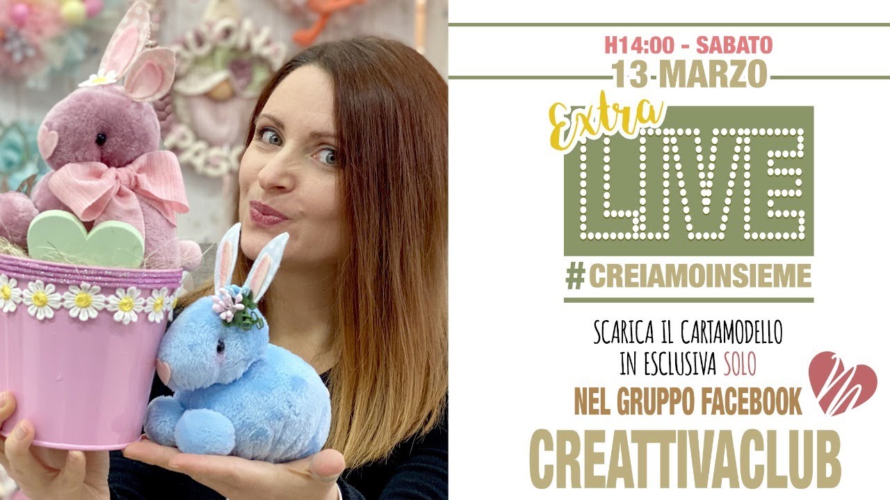 15 ExtraLIVE#creiamoinsieme​​​​ - Come realizzare un coniglietto peluches in pelliccia morbida