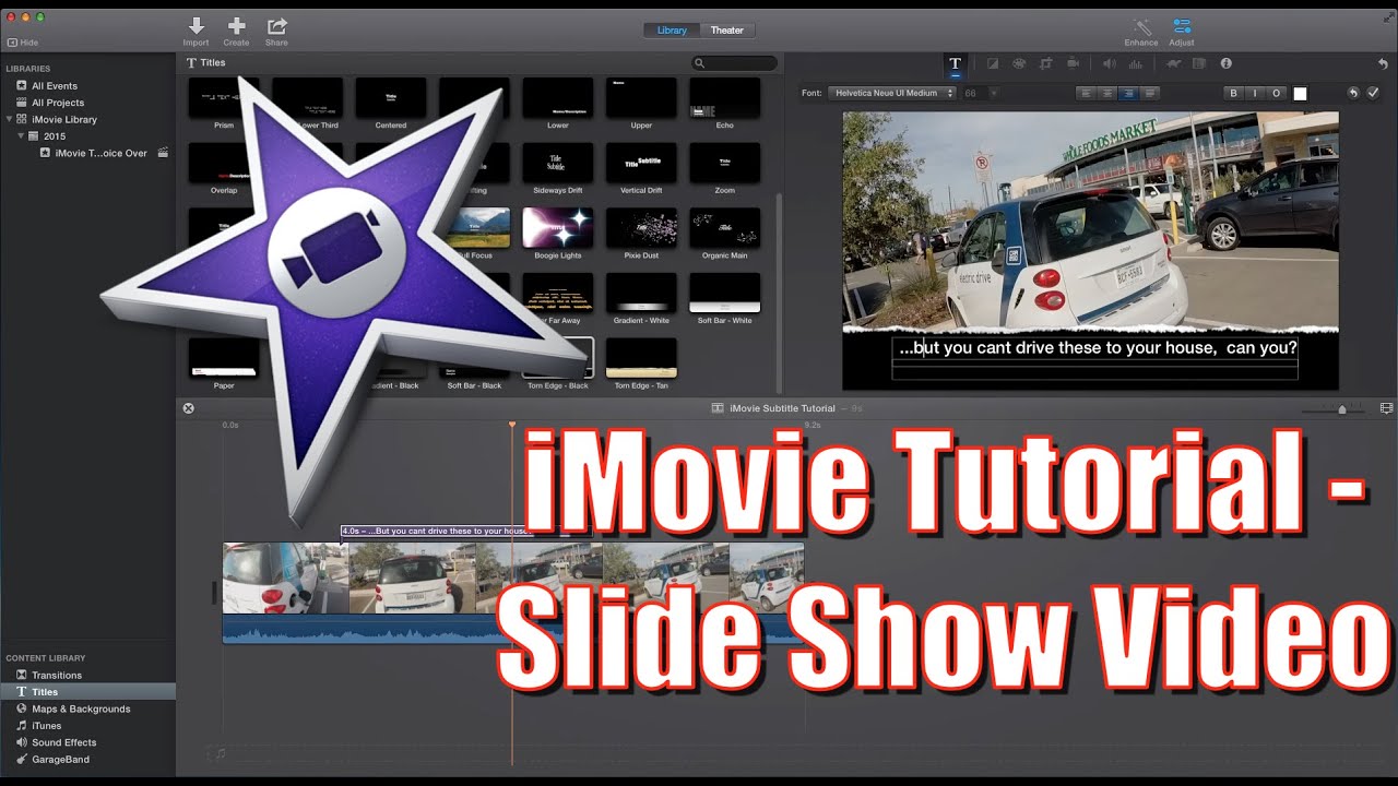 How To Make a Slide Show Tutorial for iMovie 2015