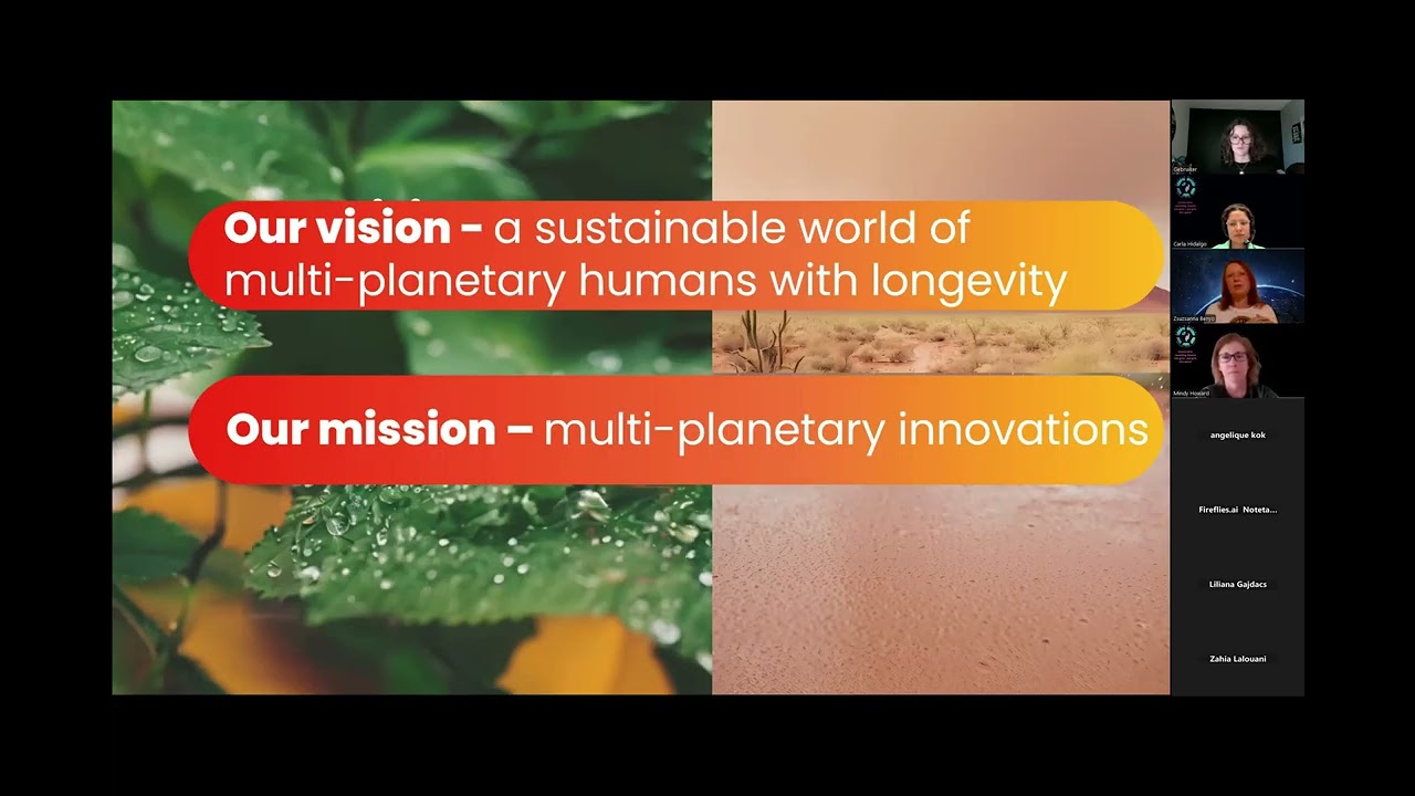 Space food webinar Cosmic Girls Zsuzsanna Benyo
