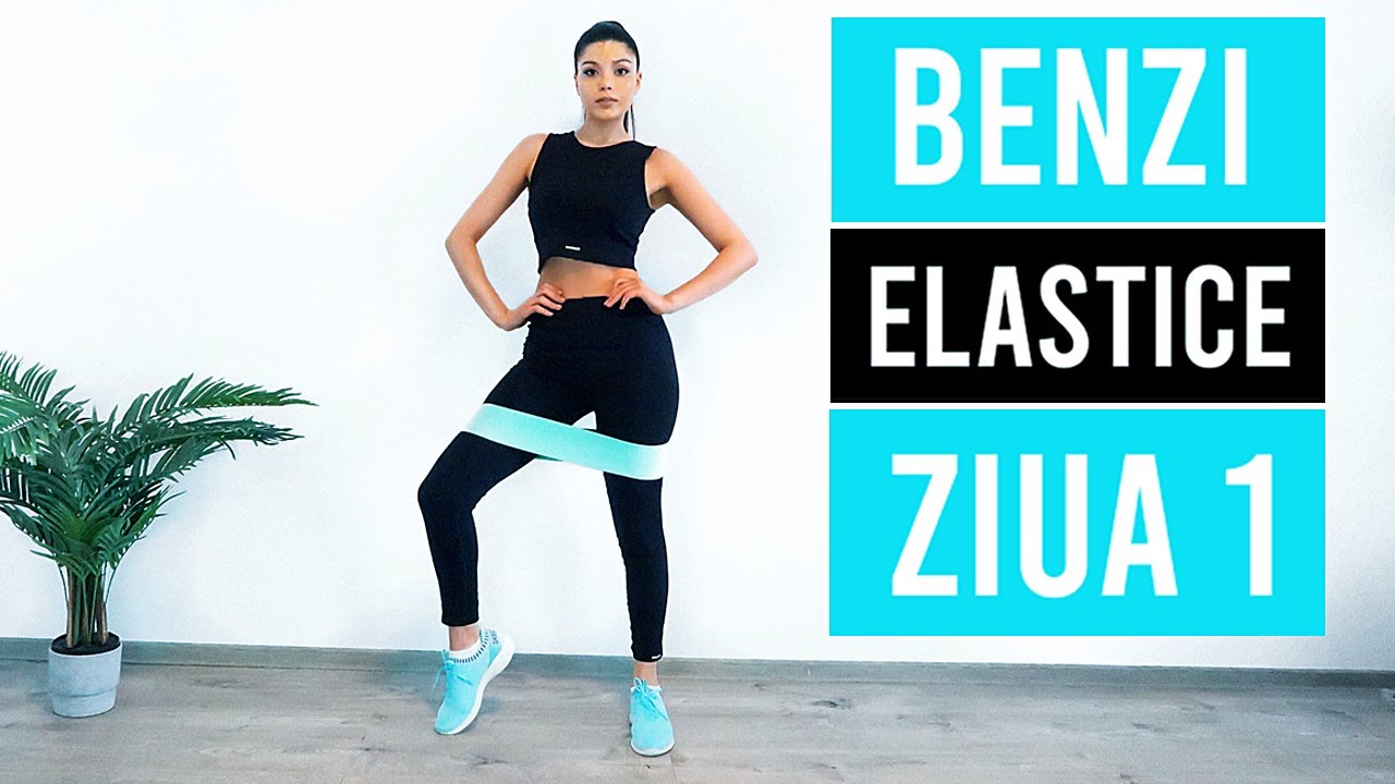 ANTRENAMENT CU BENZI ELASTICE/ZIUA 1/ EXERCITII PENTRU ABDOMEN+ EXERCITII PENTRU FESE [HD]