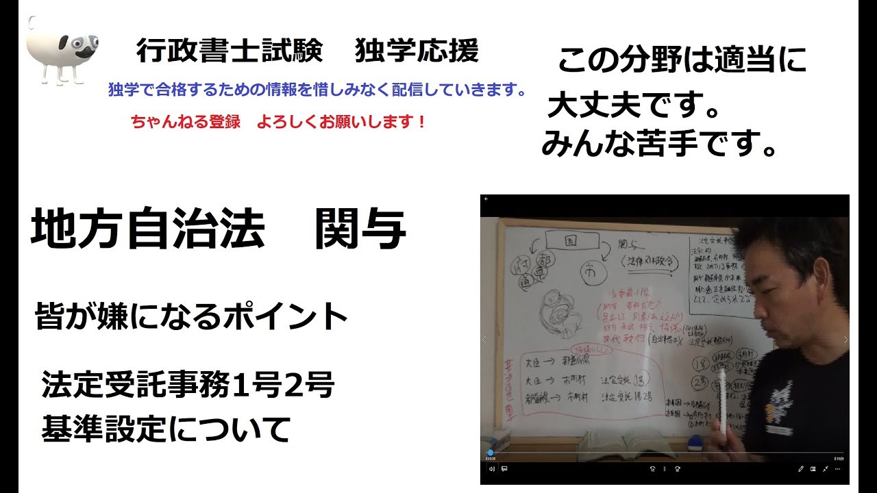 行政書士　地方自治法　独学者が挫折したくなる関与