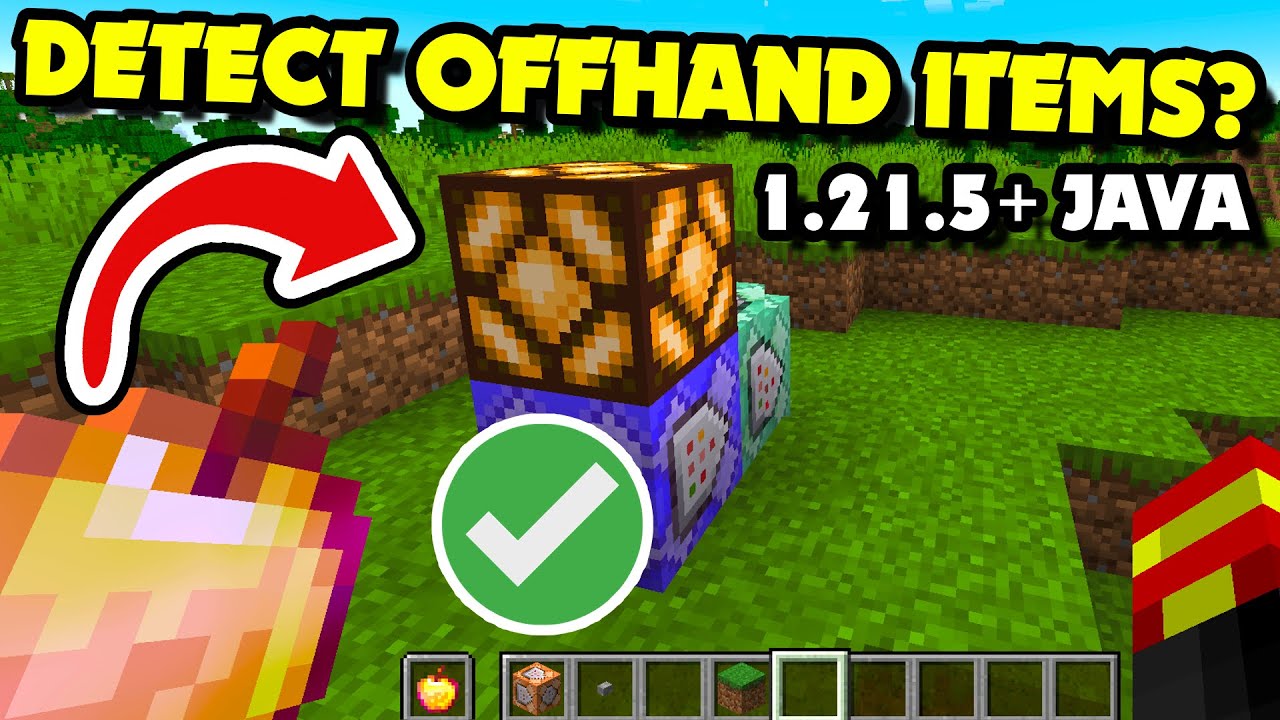 How to Detect OFFHAND ITEMS With Command Blocks in Minecraft 1.21.5+ Java?! [Very Simple]