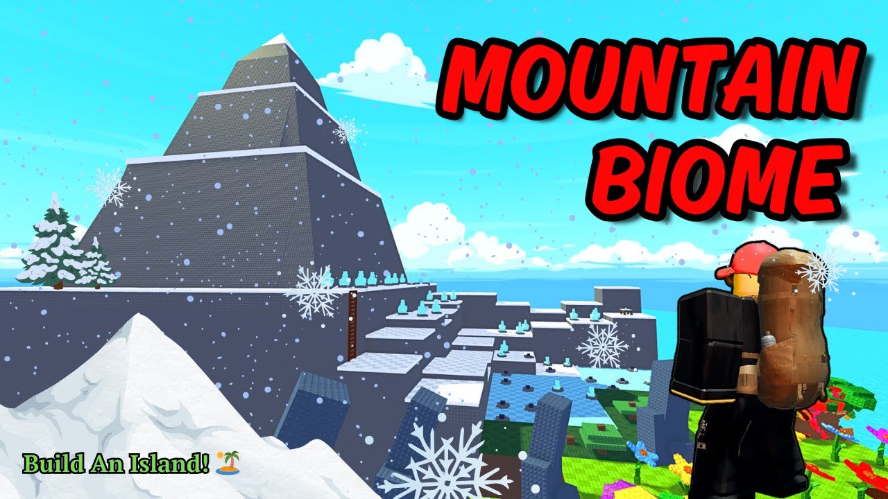 This Mountain Biome in Build An Island Roblox will Impress even True Climbers!