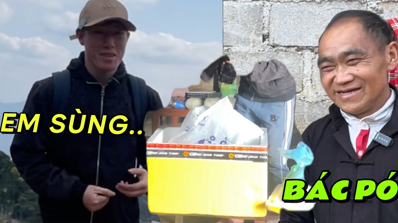 Bác PÓ vui mừng khi được nhận món quà từ ông Sơn và bà Yên ở Vũng Tàu .