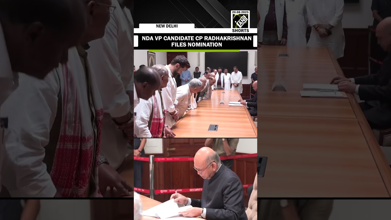Vice Presidential candidate CP Radhakrishnan files nomination in presence of PM Narendra Modi