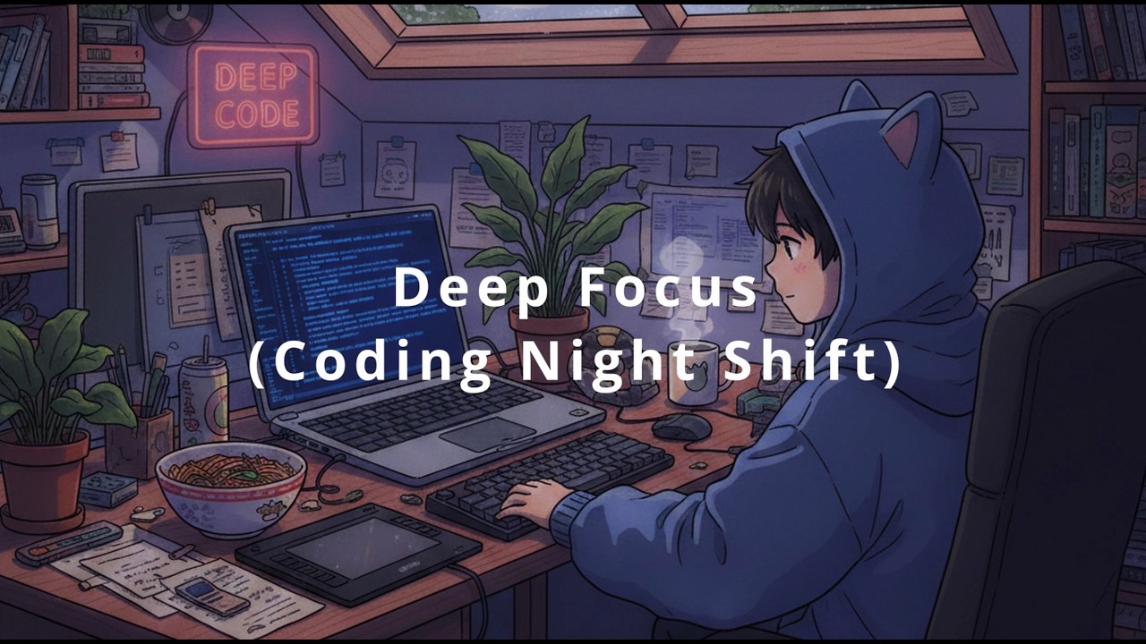 Deep Focus – Coding Night Shift (2 Hours Dark Mode Session)